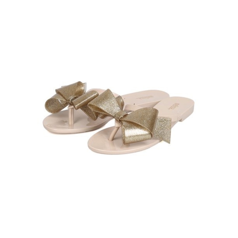 MINI MELISSA girls Mel Harmonic Bow III Beige Glitter
